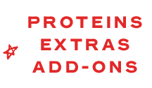 written extra add-ons in red